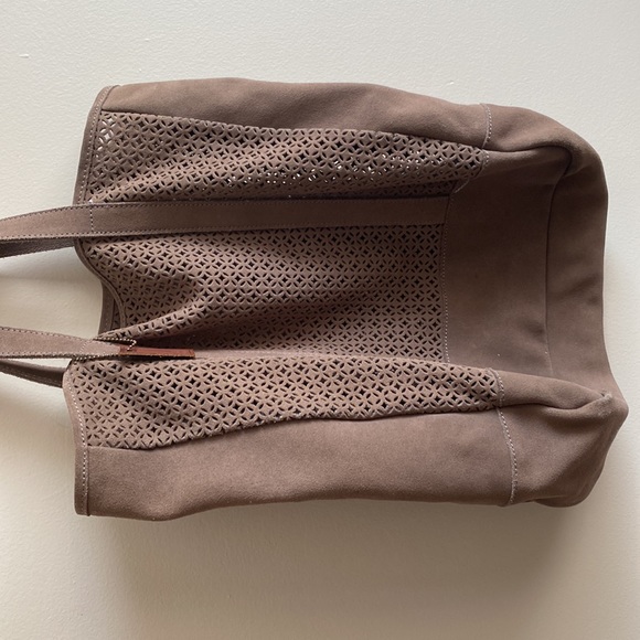 GAP EDITION taupe netted suede leather tote bags - Picture 4 of 8